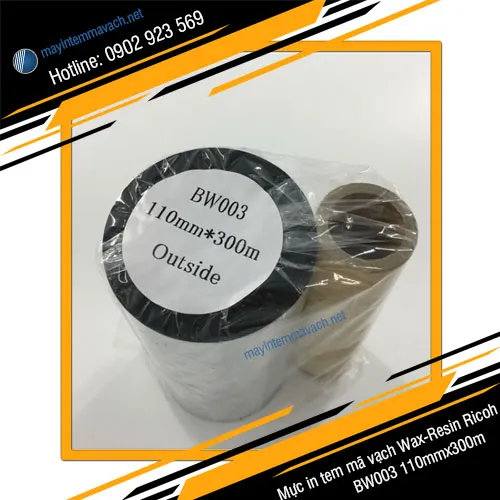Mực in tem mã vạch Wax Resin BW003 110mmx300m
