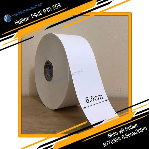 Tem nhãn vải Ruban NT7033A 6.5cmx200m