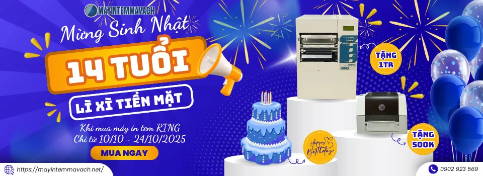 Khuyến Mãi Sinh Nhật: Mua Máy In RING Tặng Tiền Mặt