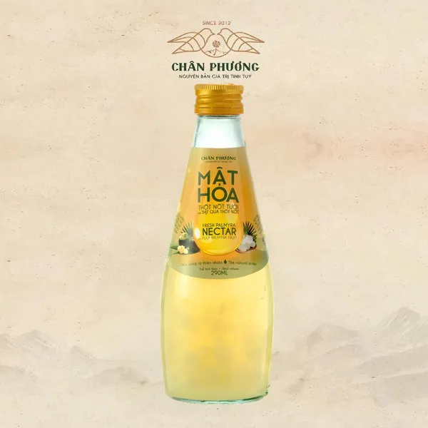 Chai Mật hoa Thốt Nốt tươi với topping là thịt quả Thốt Nốt (290ml/chai)