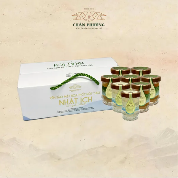 Set 08 Nhật Ích Mix Vị - Yến sào chưng sẵn với Mật hoa Thốt Nốt tươi (75ml/hũ) | Chân Phương
