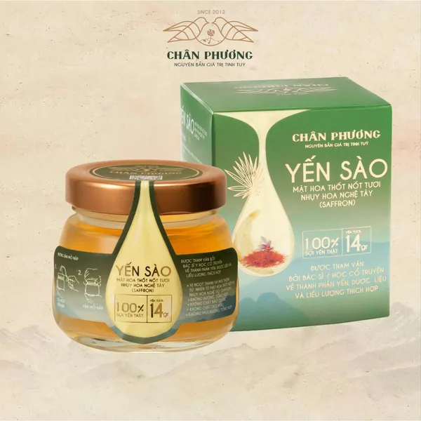 Yến sào chưng sẵn mật hoa Thốt nốt tươi cùng Saffron (1 hũ)