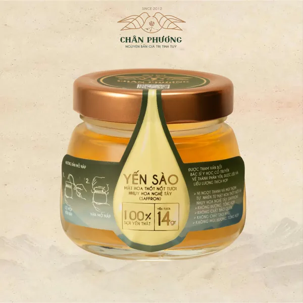 Yến sào chưng sẵn mật hoa Thốt nốt tươi cùng Saffron (1 hũ)