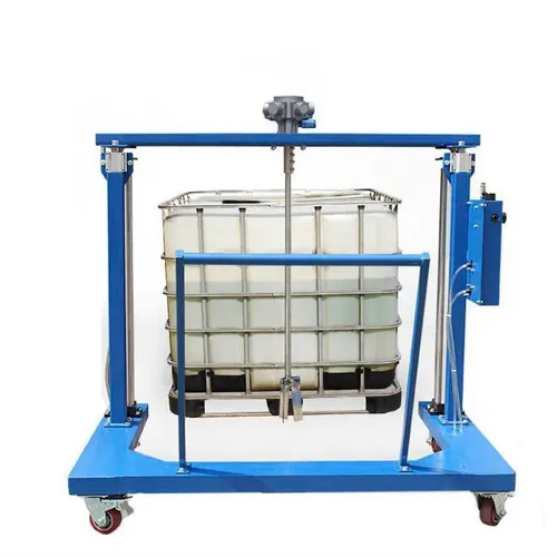Máy Khuấy Hóa Chất Thùng IBC 1000 Lít Dùng Khí Nén