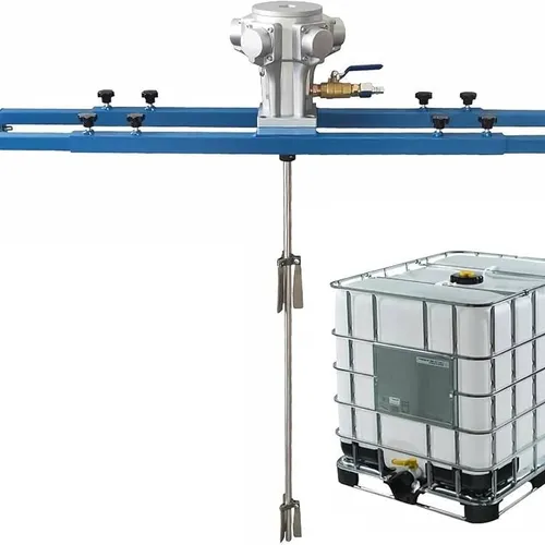 Máy Khuấy Hóa Chất Thùng IBC 1000 Lít Dùng Khí Nén