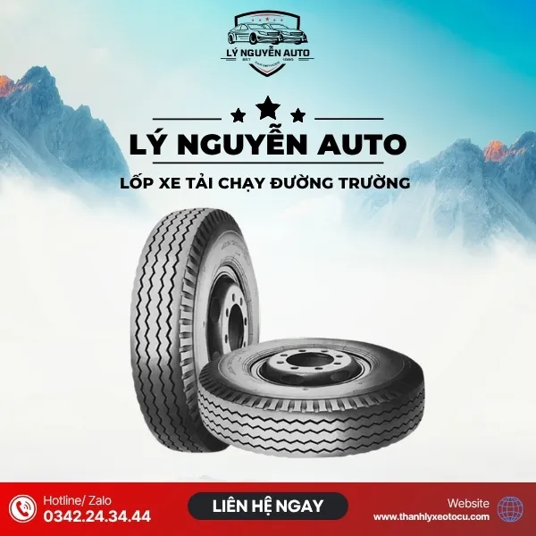 Lốp dán | Lốp xe tải chạy đường trường bố kẽm 10.00R20 gai xuôi