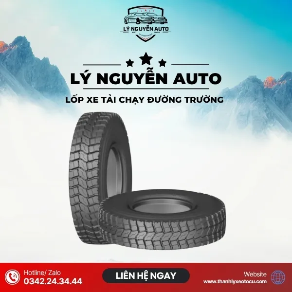 Lốp dán | lốp xe tải chạy công trình bố kẽm 12.00R20 gai ngang