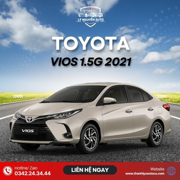 Xe ô tô cũ toyota vios 1.5G 2021 giá dưới 500tr