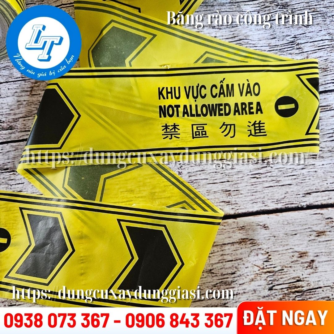 Cuộn rào công trình vàng - đen