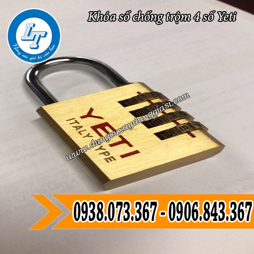 bán khóa số chống trộm 4 số Yeti 40mm bán khóa số chống trộm 4 số Yeti 40mm
