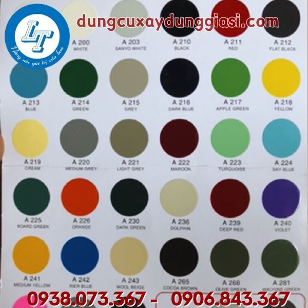 bảng màu đầy đủ sơn xịt atm hiện nay bảng màu đầy đủ sơn xịt atm hiện nay