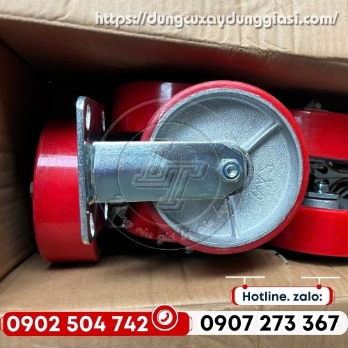Bánh xe pu lõi gang chuyên dùng cho xe đẩy hàng