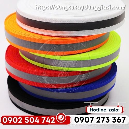 Dây phản quang vải cuộn 5cm đủ màu