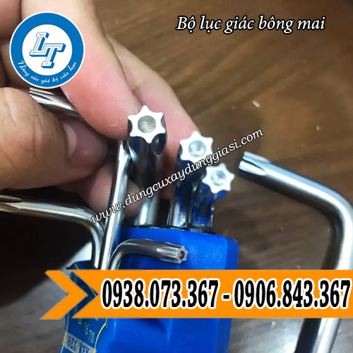 bộ lục giác bông có lỗ vừa vặn từng kích cỡ ốc vít bộ lục giác bông có lỗ vừa vặn từng kích cỡ ốc vít