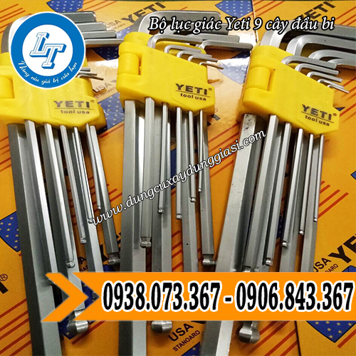 bộ lục giác yeti đầu bi 9 cây dùng cho bu lông chìm bộ lục giác yeti đầu bi 9 cây dùng cho bu lông chìm