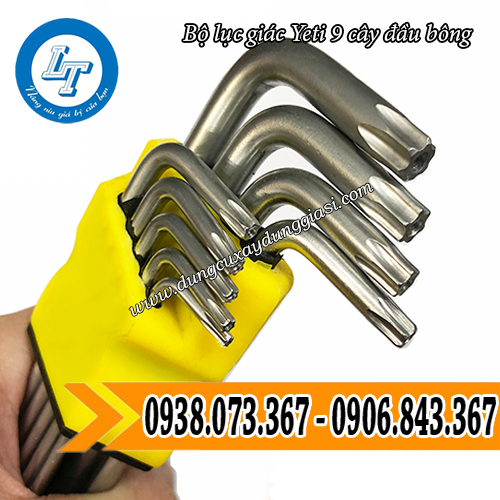 bộ lục giác yeti đầu bông 9 cây dùng cho ốc vít 6 cạnh bộ lục giác yeti đầu bông 9 cây dùng cho ốc vít 6 cạnh