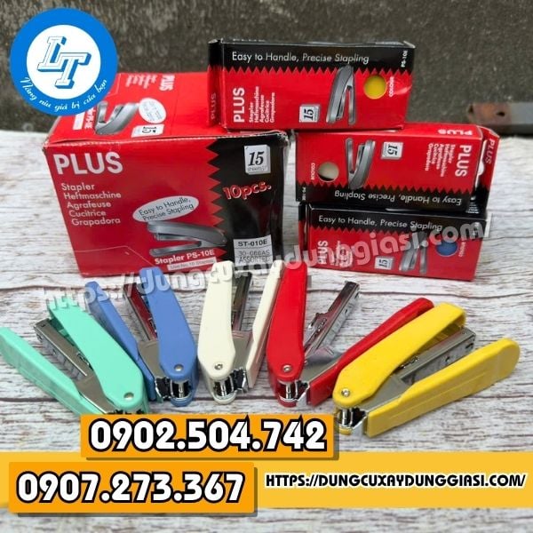 Bỏ sỉ đồ dập ghim, bấm ghim mini plus đủ màu giá tốt