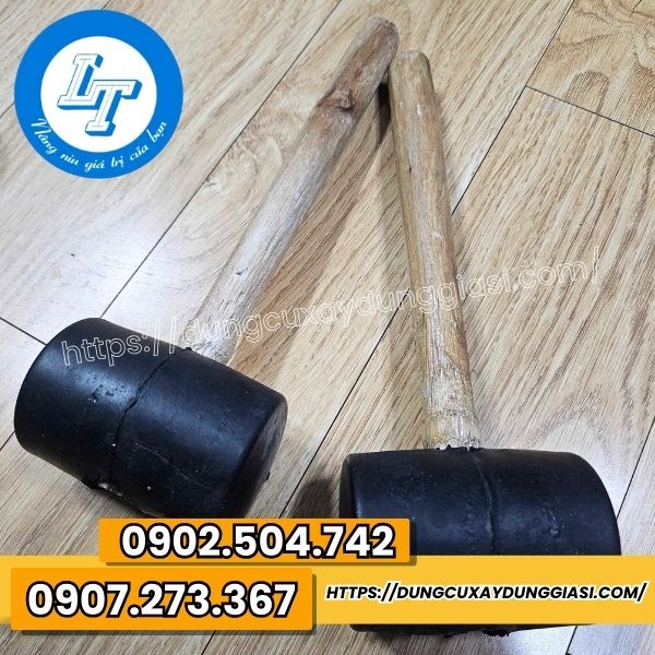 Búa cao su cán gỗ cho ngành mộc, nội thất