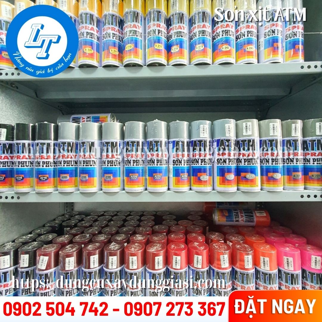 Bỏ sỉ thùng sơn xịt ATM 12 chai giá rẻ, bao xuất VAT