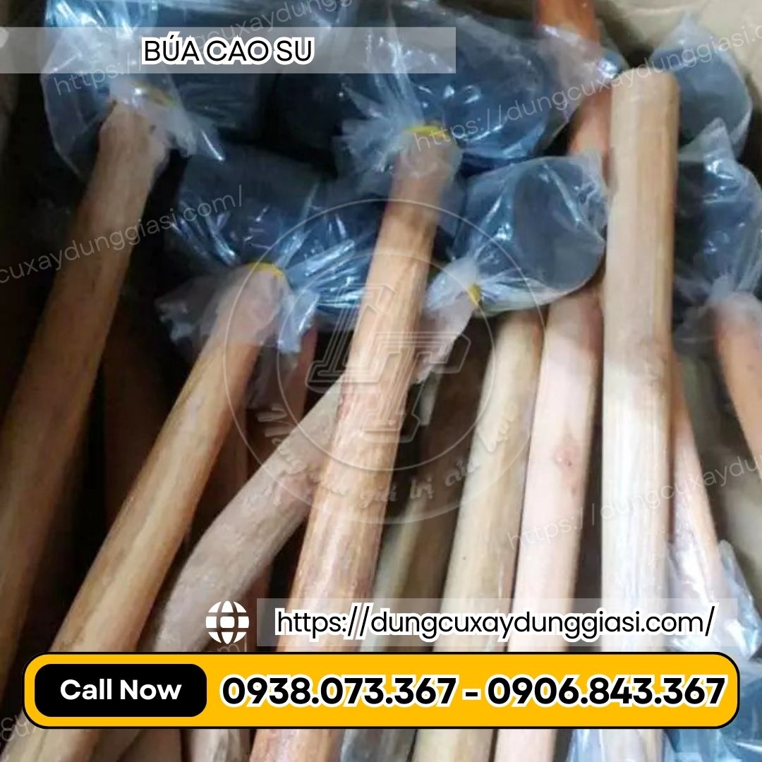 Búa cao su cán gỗ