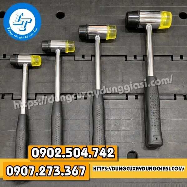 Búa cao su 2 đầu đủ kích cỡ
