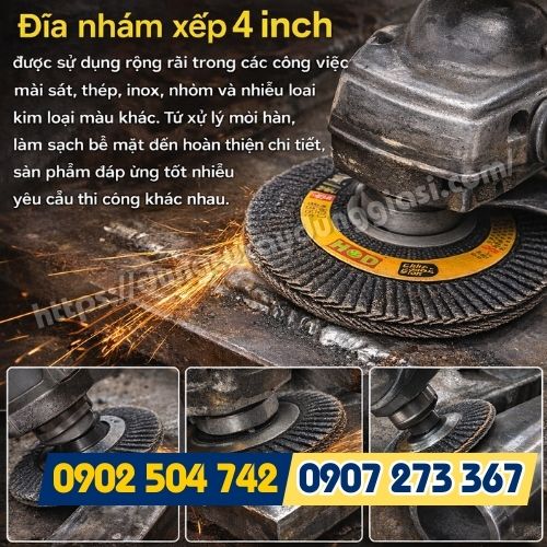 Đĩa nhám xếp 4inch