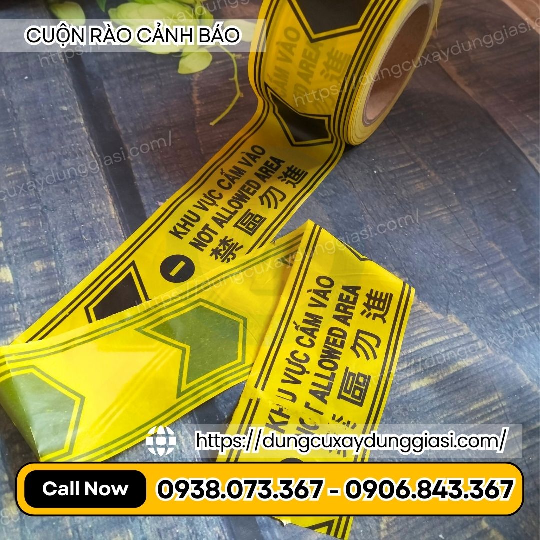 Cuộn rào cảnh báo vàng đen Cuộn rào cảnh báo vàng đen