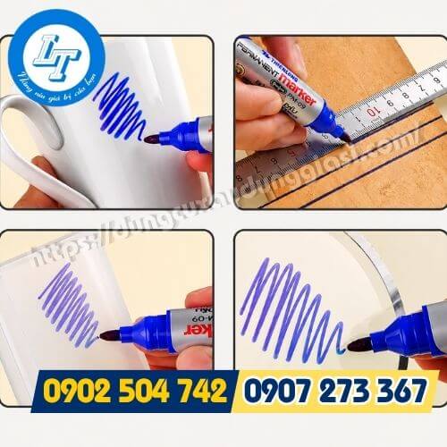 Bút long dầu Thiên long viết được trên nhiều chất liệu khác nhau