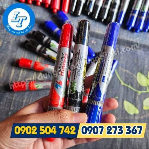 Bút Lông dầu Thiên Long 3 màu đỏ, xanh, đen