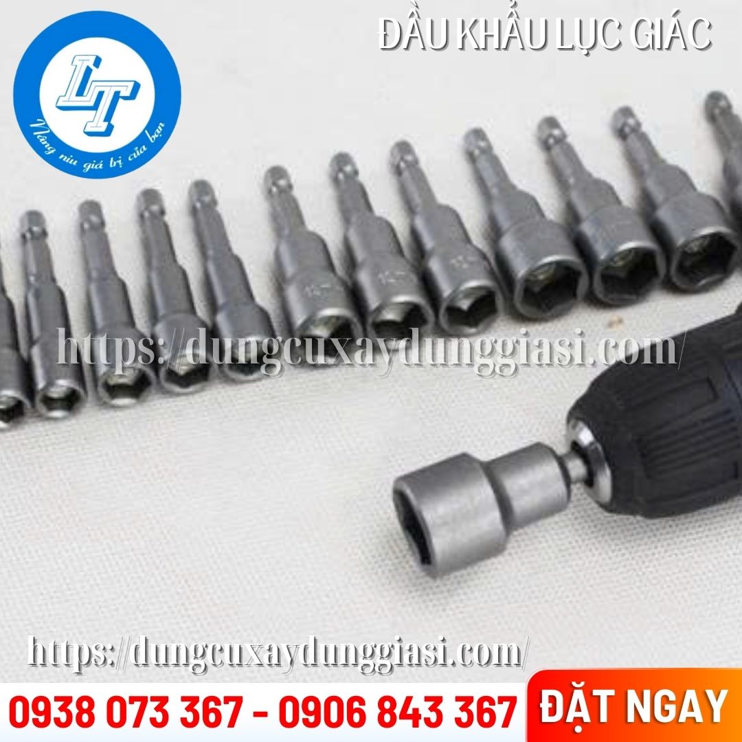 Đầu khẩu lục giác gắn máy khoan