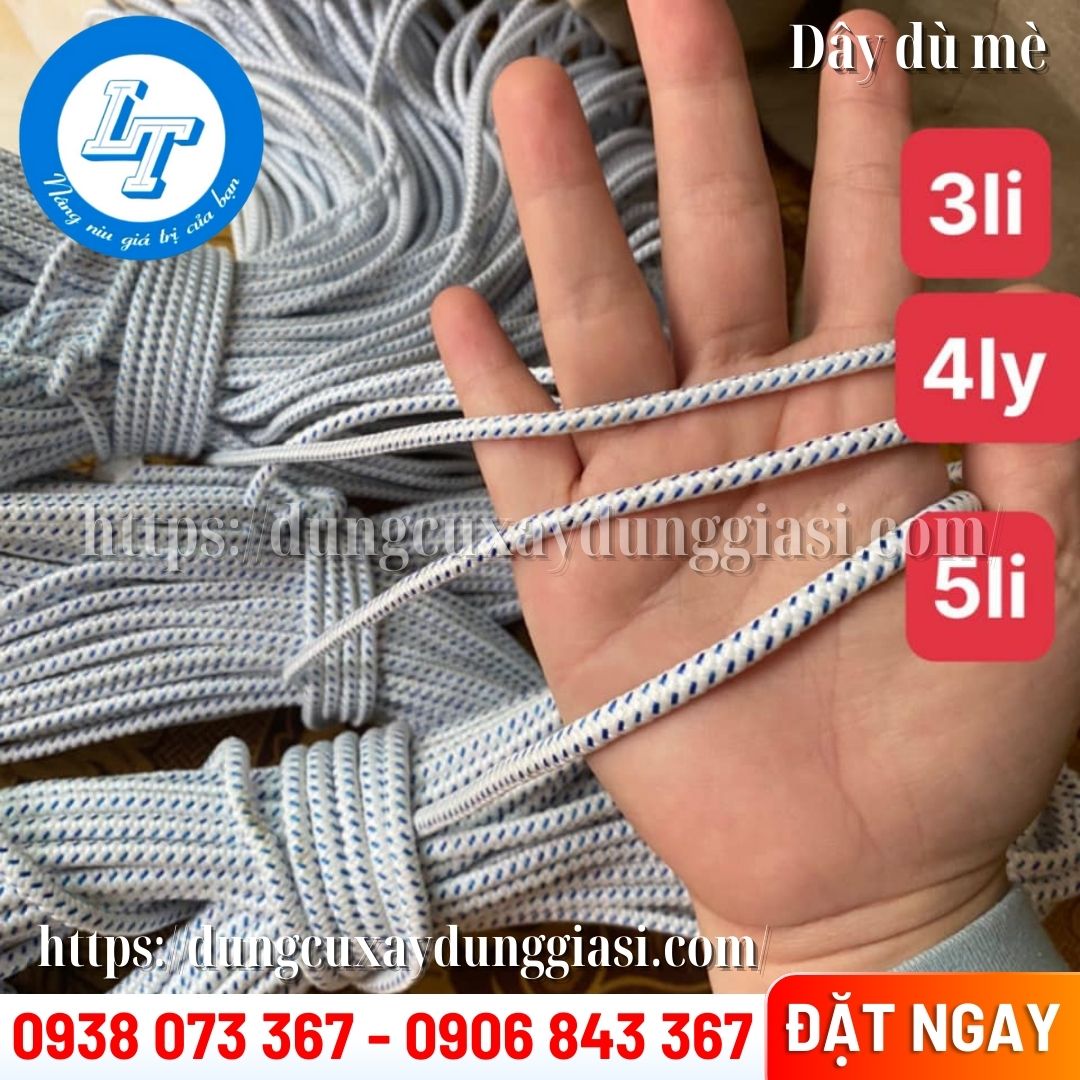 Dây dù mè đủ kích cỡ