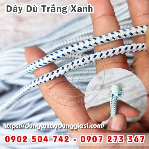 Dây dù trắng xanh