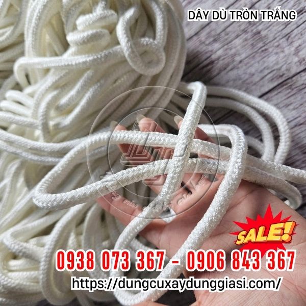 Dây dù tròn trắng giá sỉ