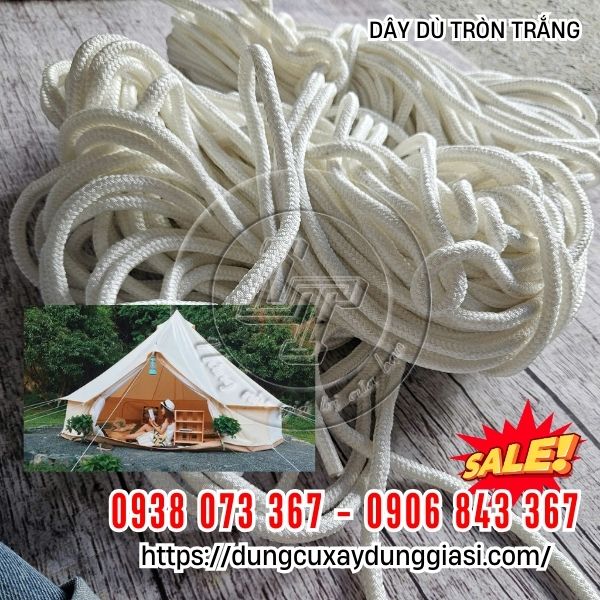 Dây dù tròn trắng giá sỉ