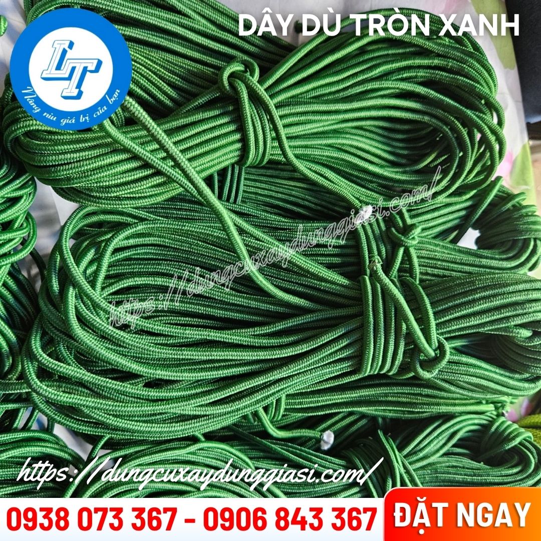 Dây dù tròn màu xanh giá sỉ