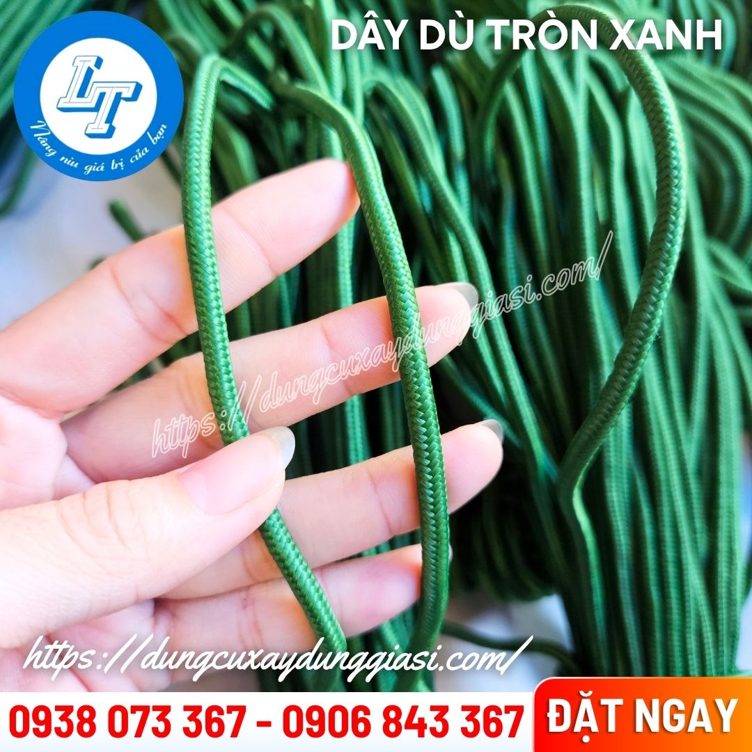 Dây dù tròn xanh