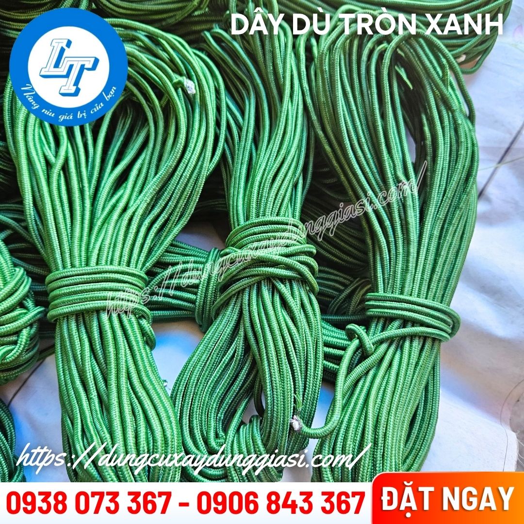 Dây dù tròn xanh bó 1kg