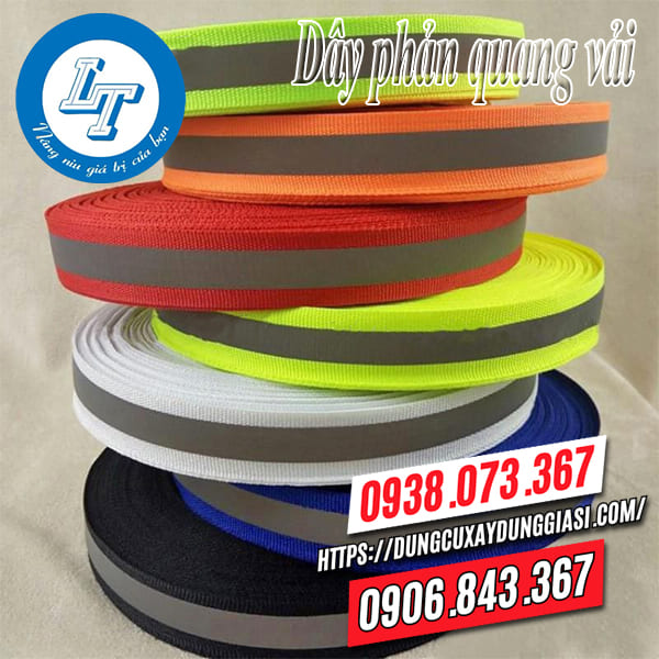Dây phản quang vải đủ màu sắc Dây phản quang vải đủ màu sắc