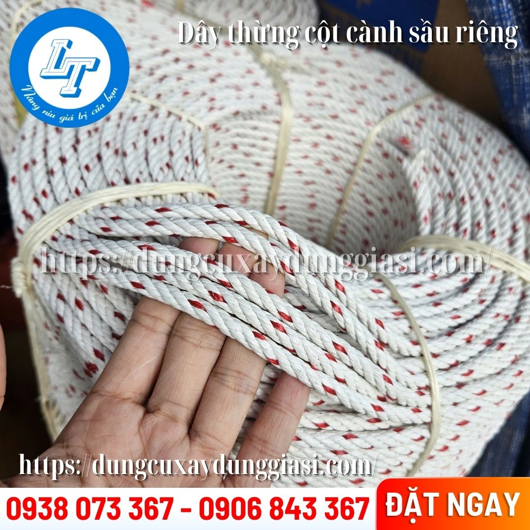 Dây thừng trắng chấm đỏ