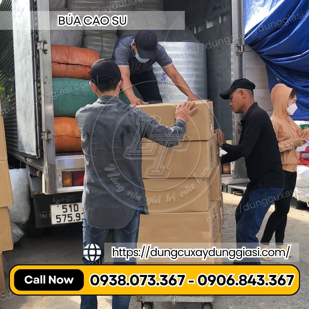 Giao búa cao su cán gỗ cho khách sỉ