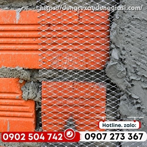 Sử dụng lưới tô tường khu vực tiếp giáp tường gạch và bê tông