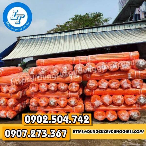 Lưới bao che xây dựng màu cam