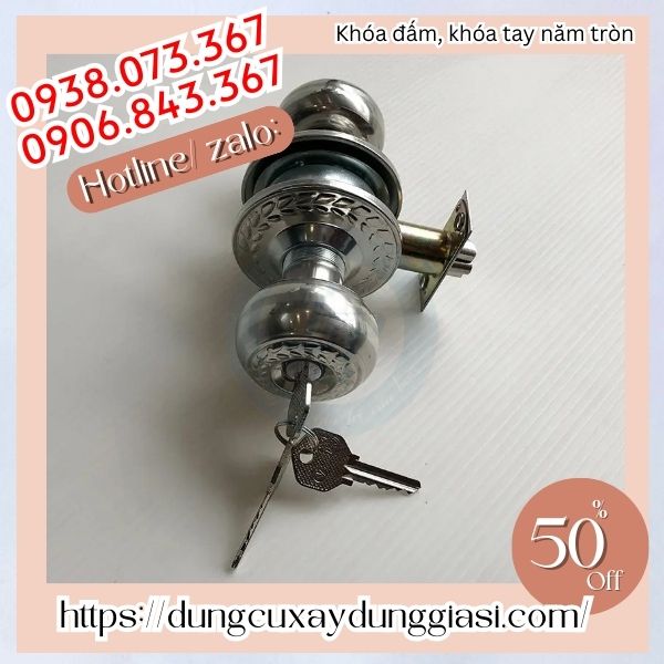 Khóa đấm in hoa văn