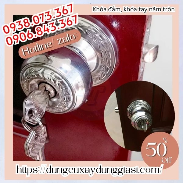 Khóa đấm, khóa nắm cửa tay tròn