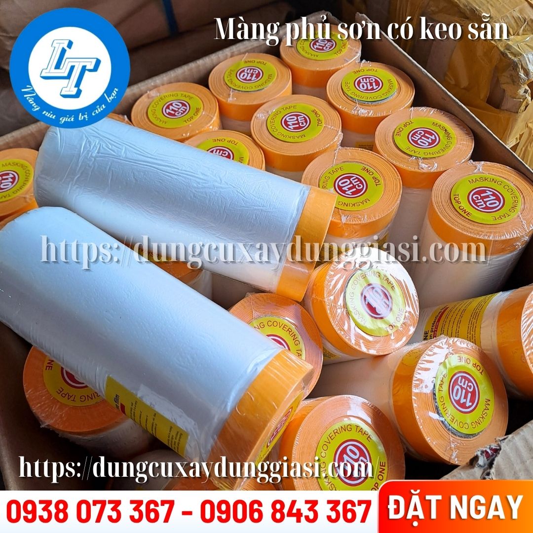 Màng phủ sơn có keo sẵn giá sỉ cho thợ sơn, xưởng, công trình