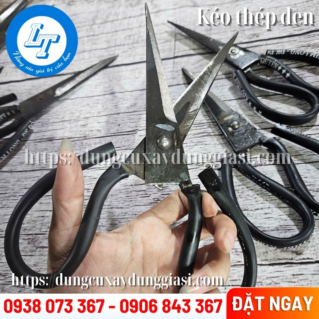 Kéo thép đen cán bọc nhựa chắc chắn, chống trơn trượt