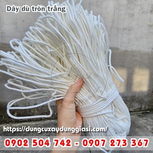 Dây dù tròn trắng