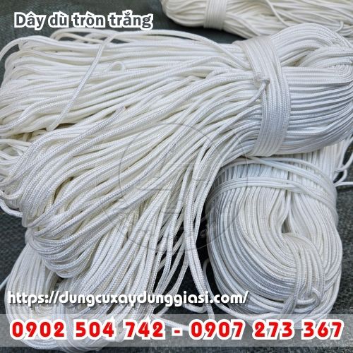 Dây dù tròn trắng