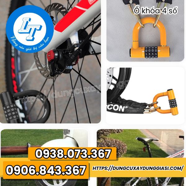 Ổ khóa 4 số khóa cửa, tủ, xe