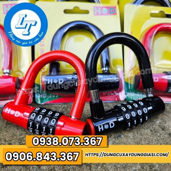 Ổ khóa số cao cấp đỏ đen